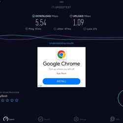 Yes that really was the internet speed Could not use a computer on it nor my iPad