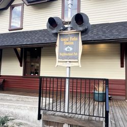 Grand Forks Station Pub & Banquet Facility - A little period piece out front
