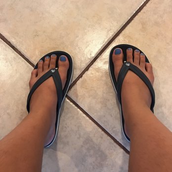 New Nails & Spa - I also got this lovely grey toned blue on my feet - Nail Salons Near Me - Lacey, Washington