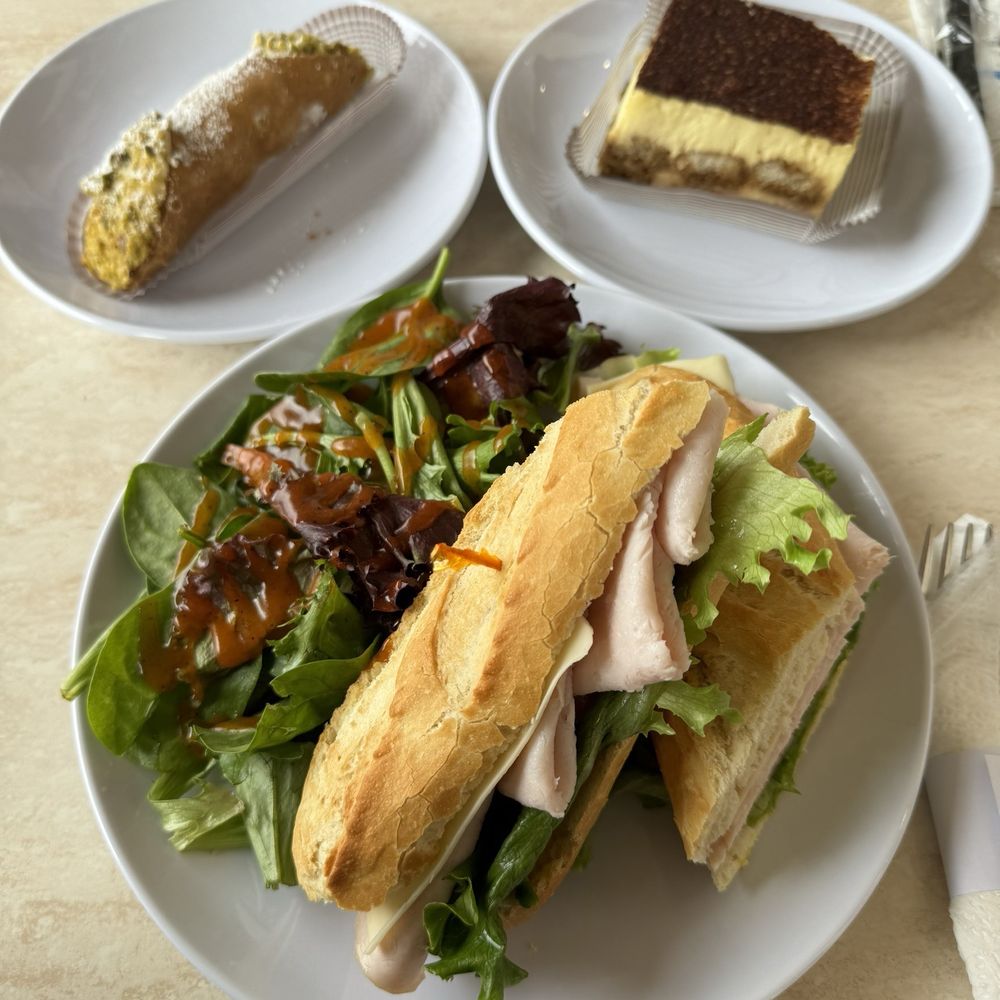 cannoli, tiramisu, Turkey Breast Sandwich cannoli, tiramisu, Turkey Breast Sandwich