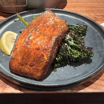 Earls Kitchen + Bar - Oven Roasted Atlantic Salmon - New American Near Me - Bellevue, Washington Earls Kitchen + Bar - Oven Roasted Atlantic Salmon - New American Near Me - Bellevue, Washington