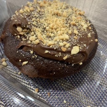 Purple Dough - Hazelnut Baked Donut - Desserts Near Me - Woodside, New York Purple Dough - Hazelnut Baked Donut - Desserts Near Me - Woodside, New York