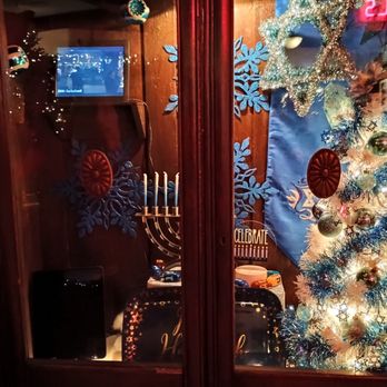 Burbank Smokehouse - Hanukkah decor in lobby cabinet. - Steakhouses Near Me - Burbank, California Burbank Smokehouse - Hanukkah decor in lobby cabinet. - Steakhouses Near Me - Burbank, California