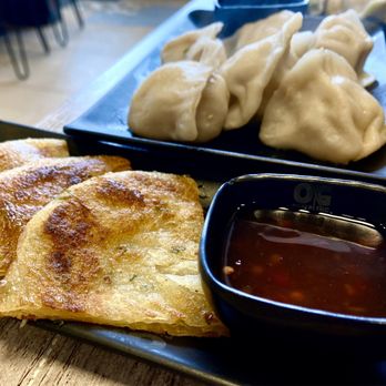 OG Dumpling House - A7. Scallion Pancake Pork and Napa Dumplings House Dumplings - Dim Sum Near Me - Rochester, New York OG Dumpling House - A7. Scallion Pancake Pork and Napa Dumplings House Dumplings - Dim Sum Near Me - Rochester, New York