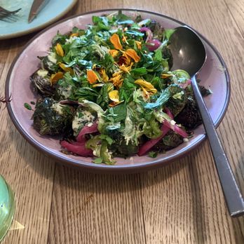 Valley Goat - Crispy Brussels Sprouts: probably their marquee item. - New American Near Me - Sunnyvale, California Valley Goat - Crispy Brussels Sprouts: probably their marquee item. - New American Near Me - Sunnyvale, California