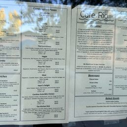 the menu, through the window