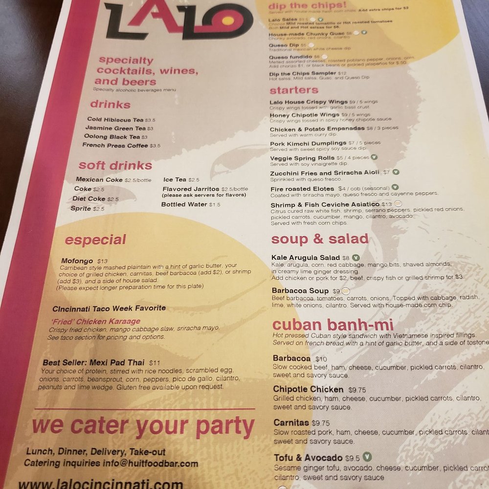 Lalo - Love this place music it's not too big and the mirrors are very nice friendly staff and nice drink selection too - Latin American Near Me - Cincinnati, Ohio Lalo - Love this place music it's not too big and the mirrors are very nice friendly staff and nice drink selection too - Latin American Near Me - Cincinnati, Ohio