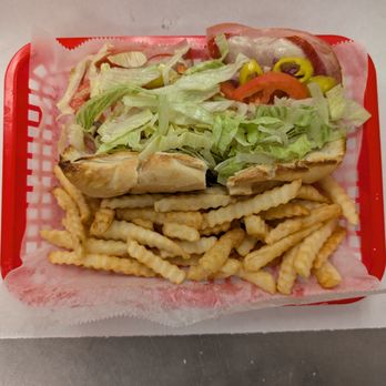 Seaside Galley - Italian sub "all the way" with Fries - Seafood Near Me - Harkers Island, North Carolina Seaside Galley - Italian sub "all the way" with Fries - Seafood Near Me - Harkers Island, North Carolina