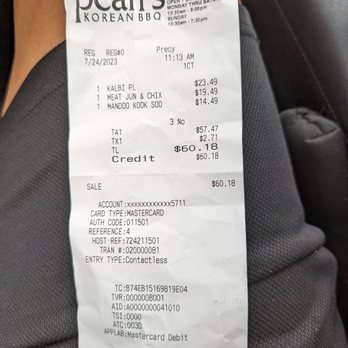 Pearl's Korean BBQ - the receipt for pearl's - Korean Near Me - Honolulu, Hawaii Pearl's Korean BBQ - the receipt for pearl's - Korean Near Me - Honolulu, Hawaii
