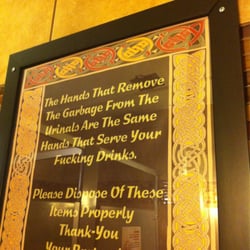 Fogarty's Irish Pub - In the men's bathroom. Ha ha