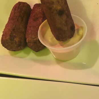Counter & Bodega - Alcapurias with mayo ketchup - Latin American Near Me - New York, New York Counter & Bodega - Alcapurias with mayo ketchup - Latin American Near Me - New York, New York