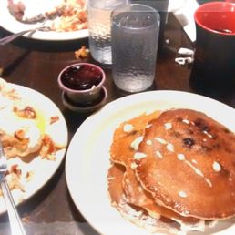 Blueberry Sourdough Pancake Stack