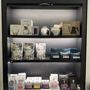 Drip Coffee Makers - a display of coffees - Coffee & Tea Near Me - Soho, New York