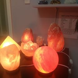 The Tranquil Owl - Himalayan salt lamps at the Tranquil Owl at the Mill in Stonington CT