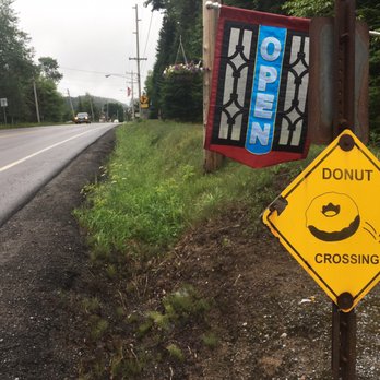 The Donut Shop - Haven't seen this street sign before... - Donuts Near Me - Eagle Bay, New York