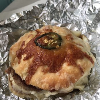 Salty Market - Cheddar jalapeño breakfast sandwich with sausage. - Delis Near Me - North Truro, Massachusetts Salty Market - Cheddar jalapeño breakfast sandwich with sausage. - Delis Near Me - North Truro, Massachusetts
