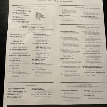 Archie Moore's - Menu - American Near Me - Wallingford, Connecticut