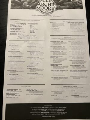 Menu photo 4 Archie Moore's Wallingford, CT