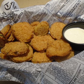 Mulligans - Fried pickles with ranch dipping sauce. - Burgers Near Me - Saint Francis, Minnesota