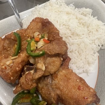Yep Kitchen - Salt & pepper pork chop over rice - Juice Bars & Smoothies Near Me - Chicago, Illinois Yep Kitchen - Salt & pepper pork chop over rice - Juice Bars & Smoothies Near Me - Chicago, Illinois