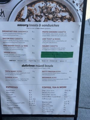 Menu photo 2 Matching Half Cafe San Francisco, CA
