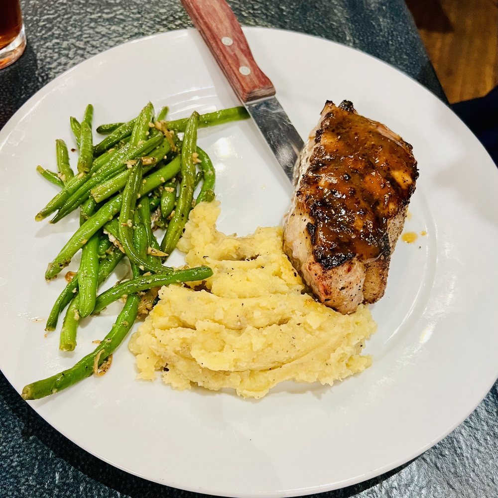 Good Day Cafe - a plate of food with mashed potatoes and green beans - American Near Me - Waynesboro, Georgia Good Day Cafe - a plate of food with mashed potatoes and green beans - American Near Me - Waynesboro, Georgia