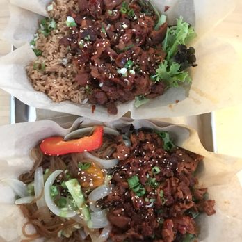 Namu - Spicy pork with fried rice/japchae - Korean Near Me - Durham, North Carolina Namu - Spicy pork with fried rice/japchae - Korean Near Me - Durham, North Carolina