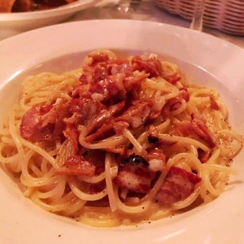 Trattoria Carpaccio - Cabonara with lots of bacon - Italian Near Me - Englewood, New Jersey