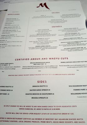 Menu photo 1 Montrio Monterey, CA