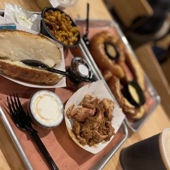 Bear's Smokehouse - a tray of food - Barbeque Near Me - New Haven, Connecticut Bear's Smokehouse - a tray of food - Barbeque Near Me - New Haven, Connecticut