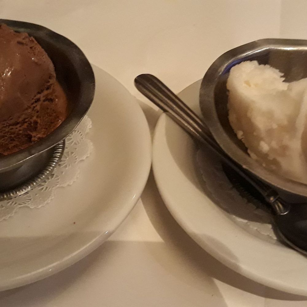 Assaggio Bistro - Chocolate gelato and lychee sorbet. - Italian Near Me - Honolulu, Hawaii