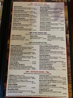 Menu photo 2 Los Corrales Show Low, AZ