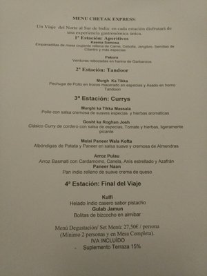 Menu photo 1 Tandoori Station Madrid, M Menu photo 1 Tandoori Station Madrid, M