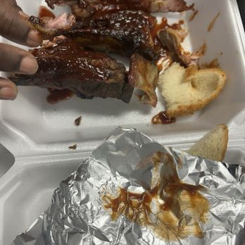 Bbq Time - Rib sandwich covered in savory sauce topping - Barbeque Near Me - Tampa, Florida