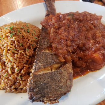 Mansa Kunda Restaurant - Jollof rice/Benachin with fish - African Near Me - Takoma Park, Maryland