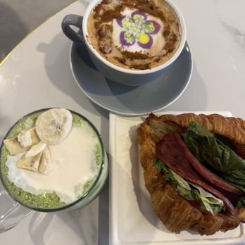 The Yemeni Bean - Banana matcha, cinnamon cloud, croissant sandwich - Coffee & Tea Near Me - Spring, Texas
