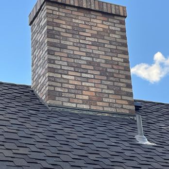 Masonry Restoration - Finished project. Beautiful brick chimney. - Stucco Services Near Me - Aurora, Colorado Masonry Restoration - Finished project. Beautiful brick chimney. - Stucco Services Near Me - Aurora, Colorado