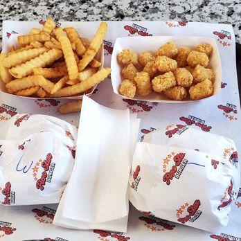 Five Star Burger Modesto - Number 1 and number 3 combos, one with fries/one with tots! - Burgers Near Me - Modesto, California