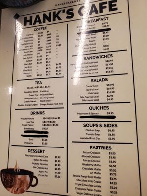 Menu photo 1 Hank's Cafe Los Angeles, CA Menu photo 1 Hank's Cafe Los Angeles, CA
