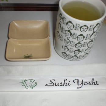 Sushi Yoshi - Soy sauce dish & Green Tea with chopsticks ^^ - Sushi Bars Near Me - Vienna, Virginia Sushi Yoshi - Soy sauce dish & Green Tea with chopsticks ^^ - Sushi Bars Near Me - Vienna, Virginia