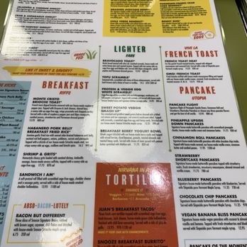 Snooze, an A.M. Eatery - The back of menu - Breakfast & Brunch Near Me - Charlotte, North Carolina Snooze, an A.M. Eatery - The back of menu - Breakfast & Brunch Near Me - Charlotte, North Carolina