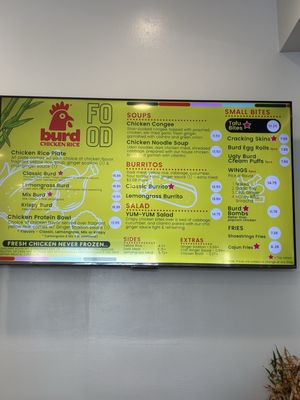 Menu photo 2 Burd Chicken Rice Long Beach, CA Menu photo 2 Burd Chicken Rice Long Beach, CA