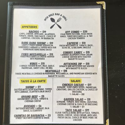 Menu photo 2 19th Hole Bar & Grill Needles, CA Menu photo 2 19th Hole Bar & Grill Needles, CA