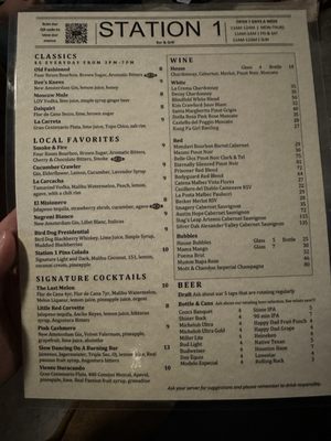 Menu photo 7 Station 1 Bar & Grill Harlingen, TX