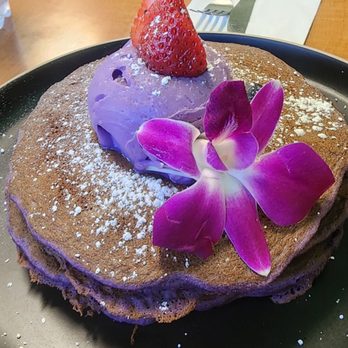 Guieb Cafe - Ube pancakes - New American Near Me - Honolulu, Hawaii Guieb Cafe - Ube pancakes - New American Near Me - Honolulu, Hawaii