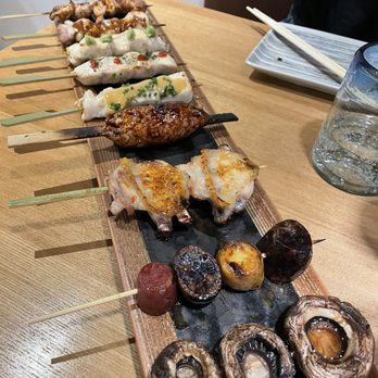 zoku - Yakitori & Mushrooms and Color Potatoes (in front) - Izakaya Near Me - Redondo Beach, California zoku - Yakitori & Mushrooms and Color Potatoes (in front) - Izakaya Near Me - Redondo Beach, California