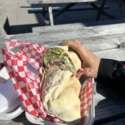JP's Pita Deli - ABSOLUTELY ENORMOUS chicken caesar pita