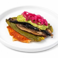 Veggie Taco, with roasted poblano pepper and portobello mushrooms