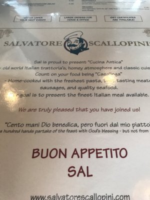 Menu photo 3 Salvatore Scallopini Eastpointe, MI Menu photo 3 Salvatore Scallopini Eastpointe, MI