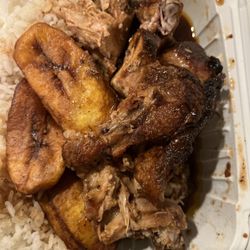 Tony Mac Bakery & Restaurant - Jerk chicken covered in sweet sauce